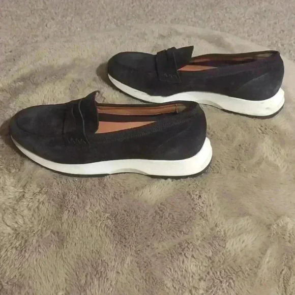 Ladies AQUATALIA Krizza Sporty Loafer in Black Suede White Platform size 10.5 - Picture 4 of 11